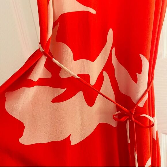 Karina Grimaldi Vibrant Orange and White Maxi Dress - Picture 11 of 13